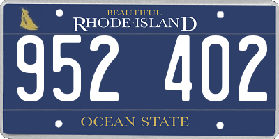 RI license plate 952402