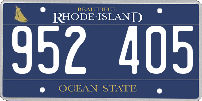 RI license plate 952405