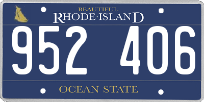 RI license plate 952406