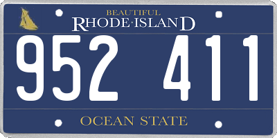 RI license plate 952411