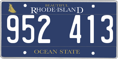 RI license plate 952413