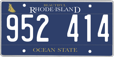 RI license plate 952414