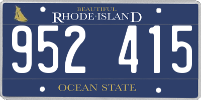 RI license plate 952415