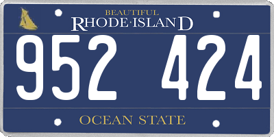 RI license plate 952424