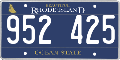 RI license plate 952425
