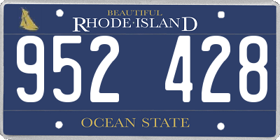 RI license plate 952428