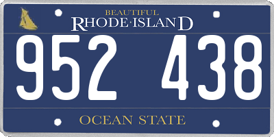 RI license plate 952438