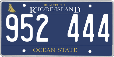 RI license plate 952444