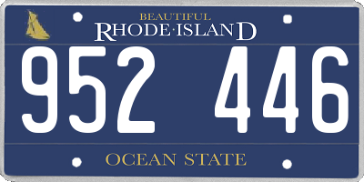 RI license plate 952446