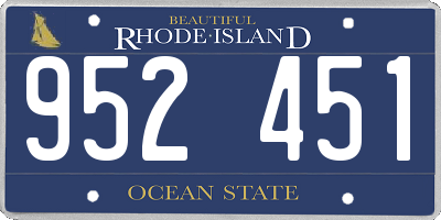 RI license plate 952451