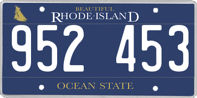 RI license plate 952453