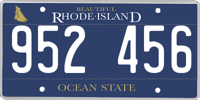 RI license plate 952456