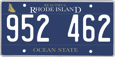 RI license plate 952462