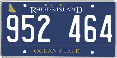 RI license plate 952464