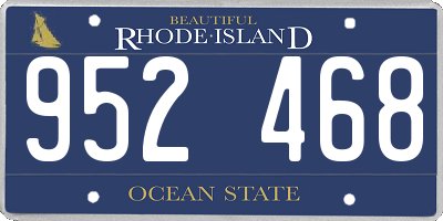 RI license plate 952468