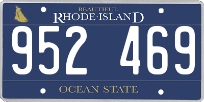RI license plate 952469