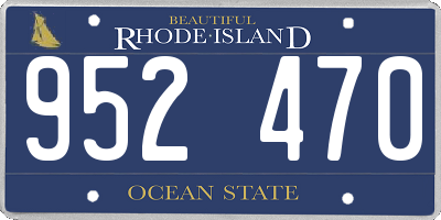 RI license plate 952470