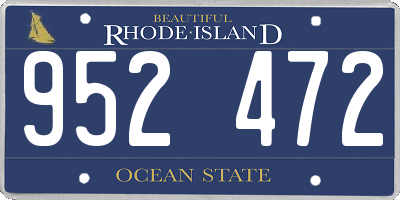 RI license plate 952472