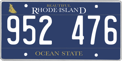 RI license plate 952476