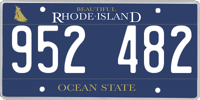RI license plate 952482