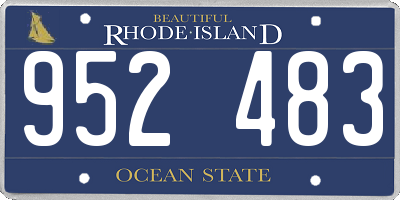 RI license plate 952483