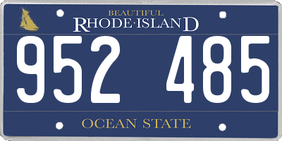 RI license plate 952485
