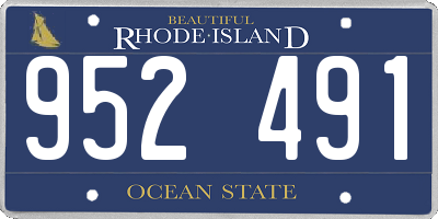 RI license plate 952491