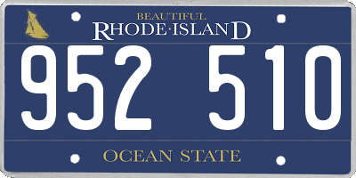 RI license plate 952510