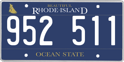 RI license plate 952511