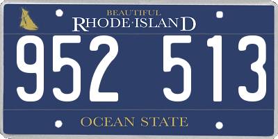 RI license plate 952513