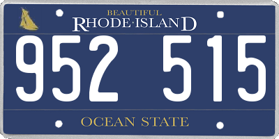 RI license plate 952515