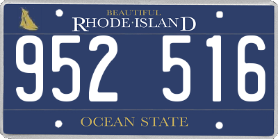 RI license plate 952516