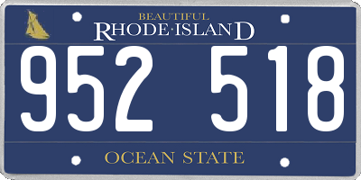 RI license plate 952518