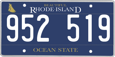 RI license plate 952519