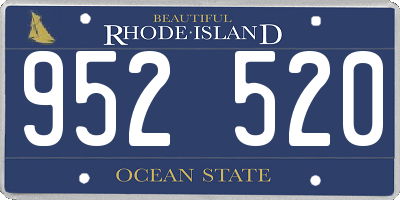 RI license plate 952520