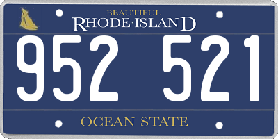 RI license plate 952521