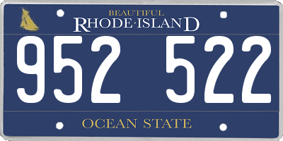 RI license plate 952522