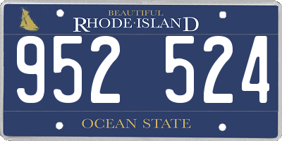 RI license plate 952524