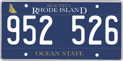 RI license plate 952526