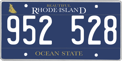 RI license plate 952528
