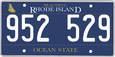 RI license plate 952529