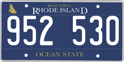 RI license plate 952530