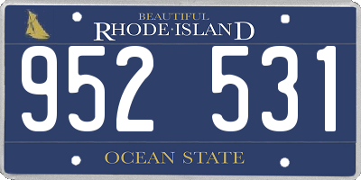 RI license plate 952531