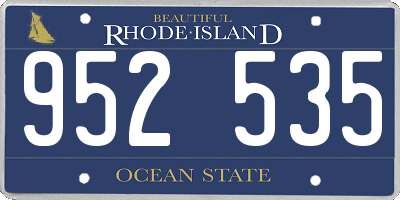 RI license plate 952535