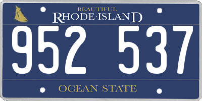 RI license plate 952537
