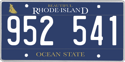 RI license plate 952541