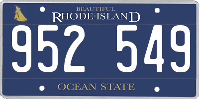 RI license plate 952549