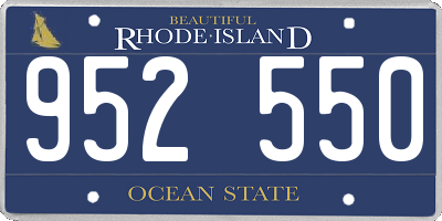 RI license plate 952550