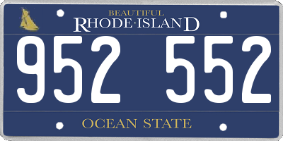 RI license plate 952552