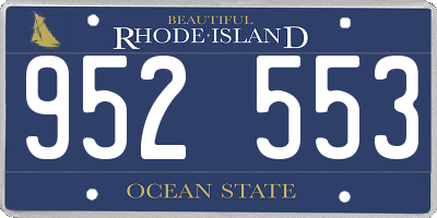 RI license plate 952553